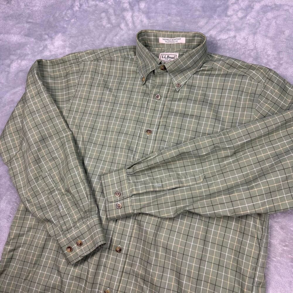 Llbean Men's Green Shirt
